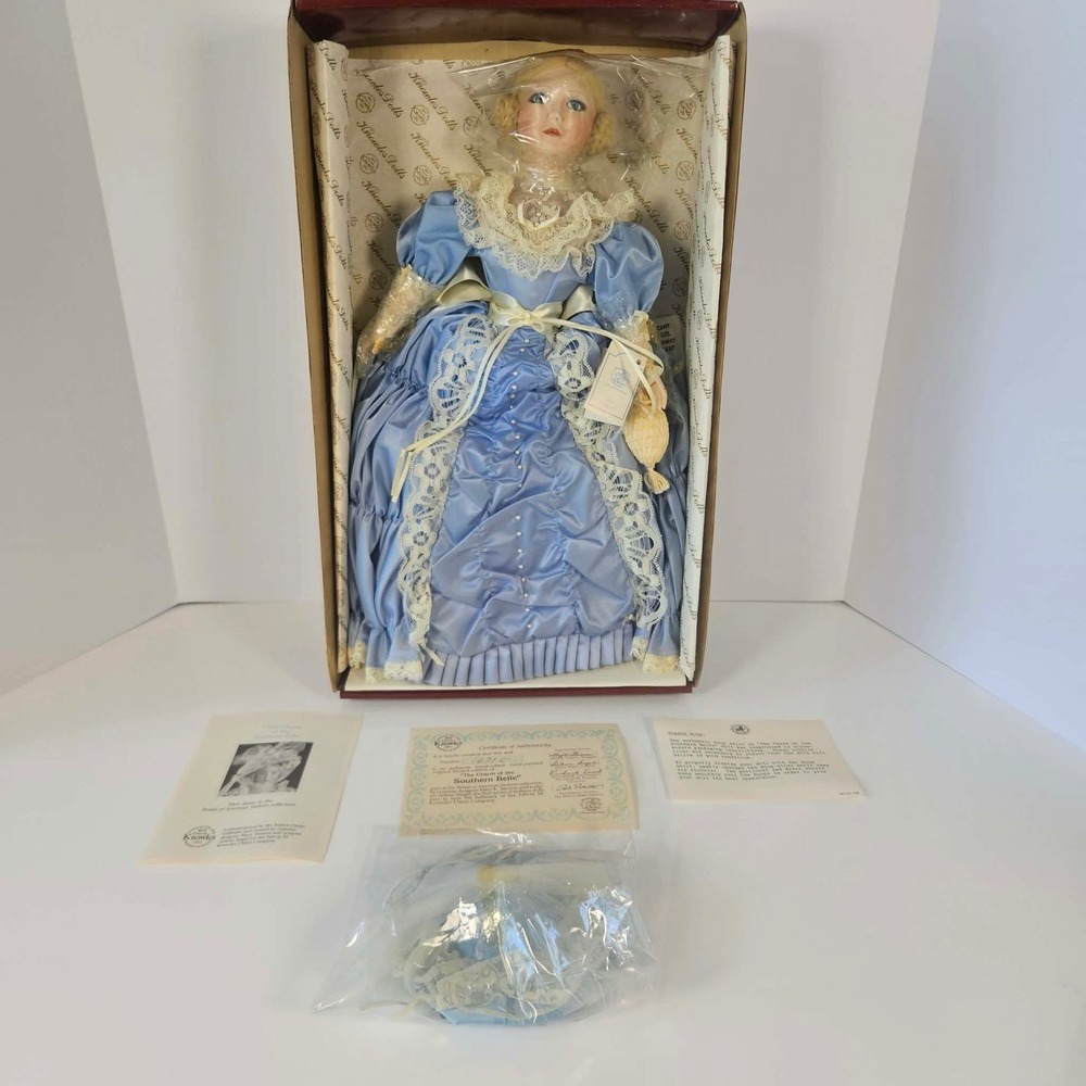 Knowles Southern Belle Porcelain Doll Parade of American Fashion 1671C NIB